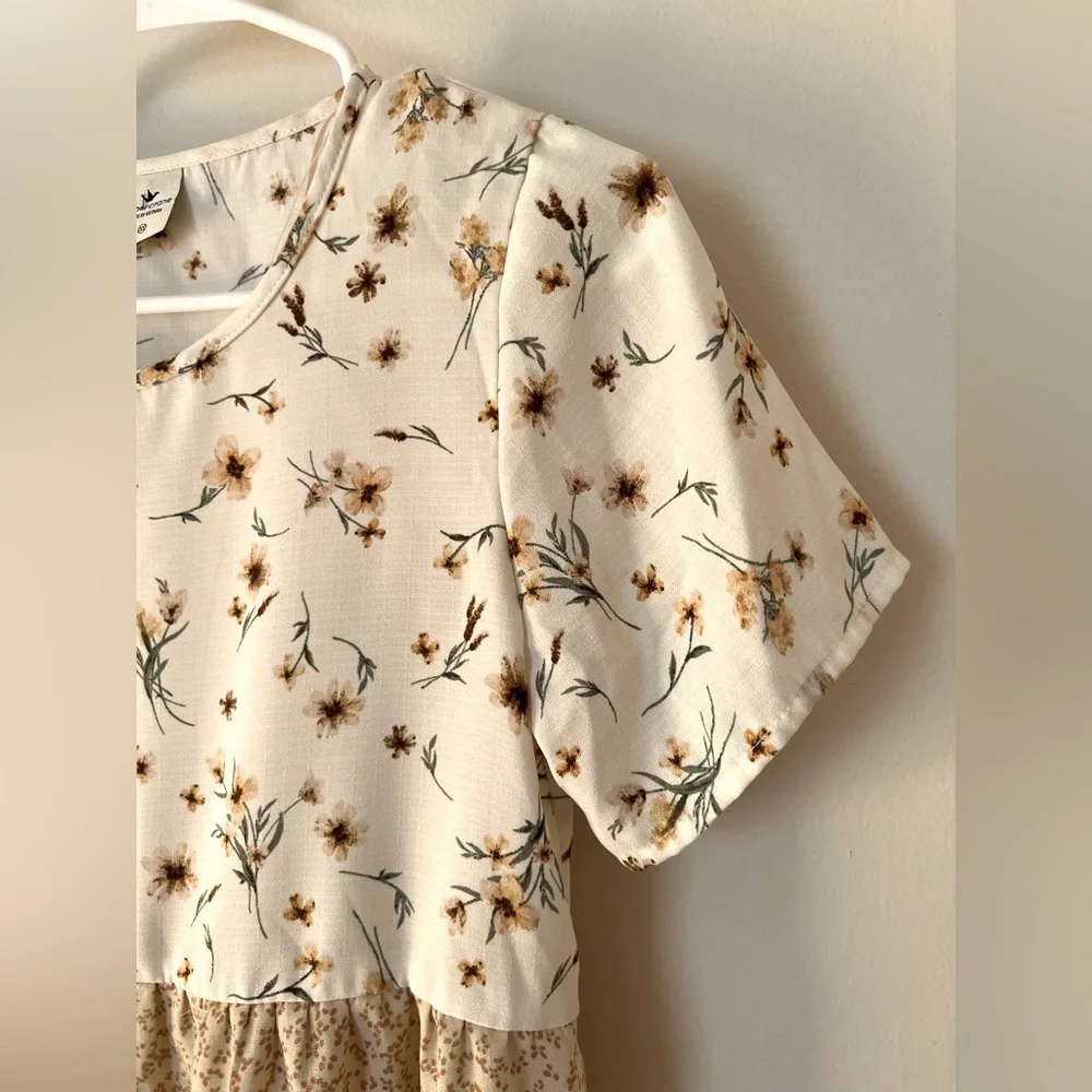 Paper Crane boho tiered blouse XS - Picture 2 of 5
